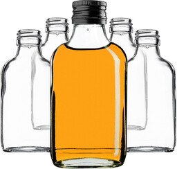 Butelka piersiówka Viane 100ml z czarną zakrętką 10