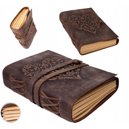 NOTES SKÓRZANY DZIENNIK NOTATNIK ZESZYT VINTAGE SKÓRA BAWOLA