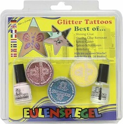 Eulenspiegel 730003 - Zestaw brokatowych tatuaży Best of,
