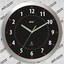 Anty-zegar ścienny aluminiowy #S3L/ 30cm