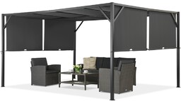 Pergola tarasowa metalowa Santorini 3 x 4m antracytowa
