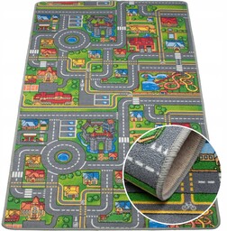 Dywan dziecięcy duży 150x200 uliczki ulice miasto miasteczko