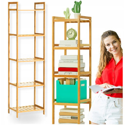 Regał stojak łazienkowy półka bambusowa regał drabinkowy uniwersalny