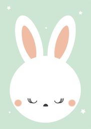 Śpiący królik - plakat Wymiar do wyboru: 60x80