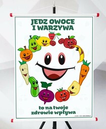 Plansza - Jedz owoce i warzywa