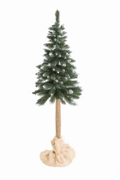 CHOINKA ZIELONA NA PNIU 220 cm IMITACJA ŚNIEGU