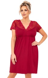 Koszula nocna Livia burgund plus