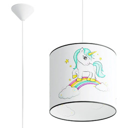 Lumes Abażurowa lampa dziecięca z motywem jednorożca -