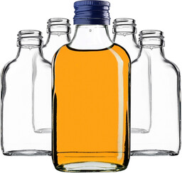 Butelka piersiówka Viane 100ml z granatową zakrętką 100