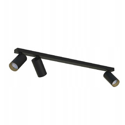 Lampa sufitowa listwa w kolorze czarnym trzema ruchomymi