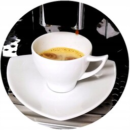 0000 Komplet Filiżanek 100 ml espresso Spodek Biały
