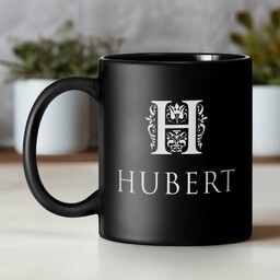 Kubek ceramiczny czarny matowy z grawerem dla niego