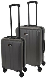 Proworld 2-częściowy zestaw walizek podróżnych , szary