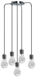 Zwieszana lampa pająk OTUS AZ1645 Azzardo salonowa chrom
