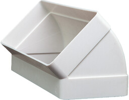 Kolanko płaskie pionowe 45 stopni Domus 220x90 mm