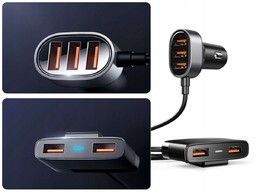 Ładowarka samochodowa Joyroom rozdzielacz 5x Usb 1
