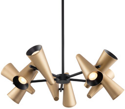 Maytoni Lampa wisząca Giro MOD095PL-10BS stożki tuby mosiądz