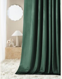 ZASŁONA WELUROWA BIANCA - BUTELKOWA ZIELEŃ 140x250 SREBRNA