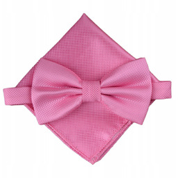 Zestaw mucha + poszetka - różowa