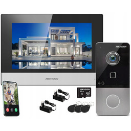 Domofon Video Hikvision WiFi Czytnik Kart Apka Fhd
