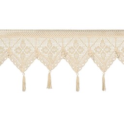 Eurofirany Zazdrostka 30x150 Martha beżowa jasna z ażurowym