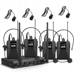 Mikrofony bezprzewodowe Shudder SDR1004 4 mikroporty typu bodypack