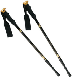 NILS, Kije Nordic Walking teleskopowe, czarny, 66 -