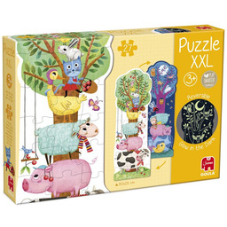 Puzzle dla dzieci XXL Farma Dzień i Noc