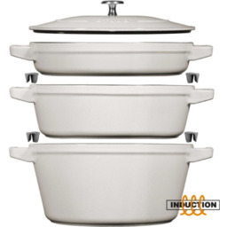 Zwilling Zestaw 3 naczyń żeliwnych z pokrywką STAUB