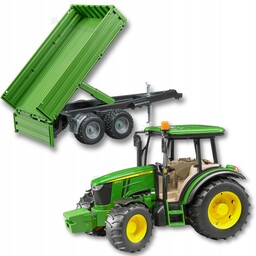 Bruder Traktor John Deere Przyczepa Zestaw 2 zabawki