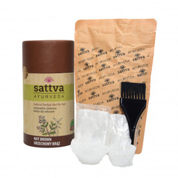 SATTVA HENNA ORZECHOWY BRĄZ 150 g. - Darmowa