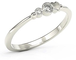 Pierścionek z białego złota z cyrkoniami Swarovski BP-6807B-C