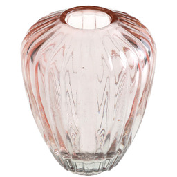 Szklany wazonik owalny różowy - 1 szt.