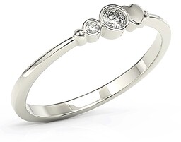 Pierścionek z białego złota z cyrkoniami Swarovski BP-6809B-C