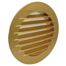 Kratka okrągła KRO kołnierz fi 125 mm złoty