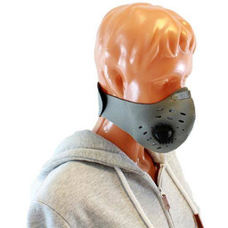 AG303C MASKA OCHRONNA SPORTOWA ANTYSMOGOWA SZARA - szary