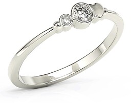 Pierścionek z białego złota z cyrkoniami Swarovski BP-6811B-C