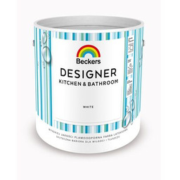 Farba lateksowa Beckers Designer KitchenBathroom White 2,5 l
