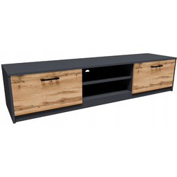 Szafka stolik Rtv 2DC 160cm Grafit-wotan komoda antracyt