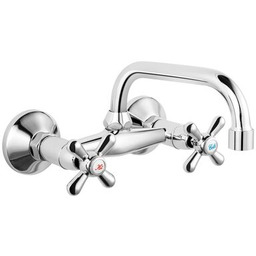 Bateria umywalkowa ścienna RETRO chrom-B88