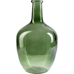 Serene Spaces Living Zielony szklany wazon w kształcie