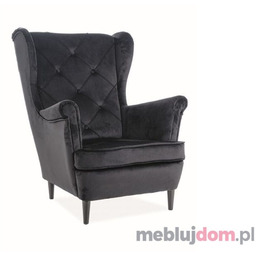 Fotel LADY VELVET Signal Czarny