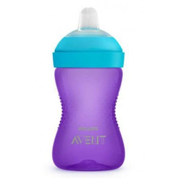 AVENT Kubek z miękkim ustnikiem 9m+ 802/02 fiolet-