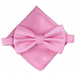 Zestaw mucha + poszetka - jasnoróżowa