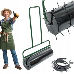 Walec Ogrodowy Aerator Stalowy Ręczny Do Trawy