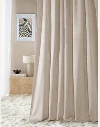 ZASŁONA WELUROWA BIANCA - BEŻOWA JASNA 140x250 SREBRNA