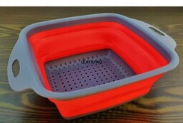 SKŁADANE SITKO DURSZLAK SILIKON KWADRAT 18 cm