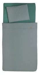 BabyMatex Pościel muślinowa 100x135 Muslin zielona z ochraniaczem