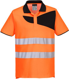 PORTWEST PW212 KOSZULKA OSTRZEGAWCZA POLO PW2 ; POMARAŃCZOWY/CZARNY