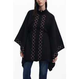 DESIGUAL PONCHO DAMSKI CZARNY